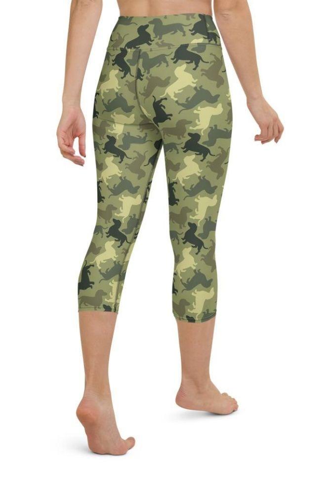 Dachshund Camo Yoga Capris