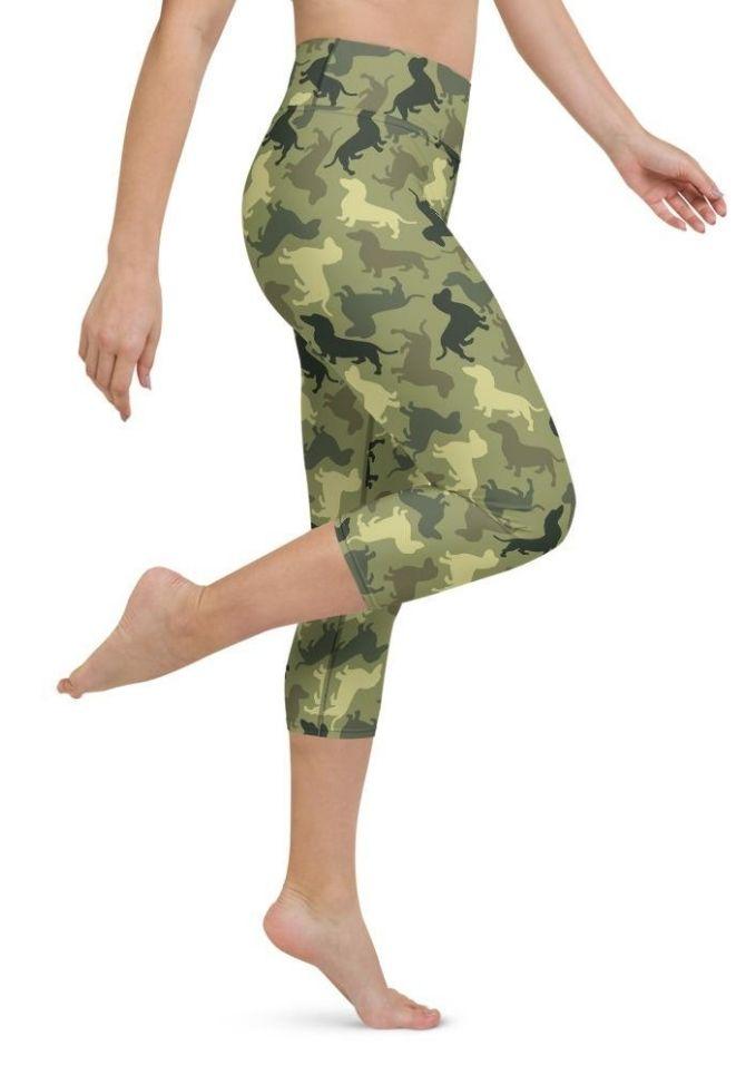 Dachshund Camo Yoga Capris