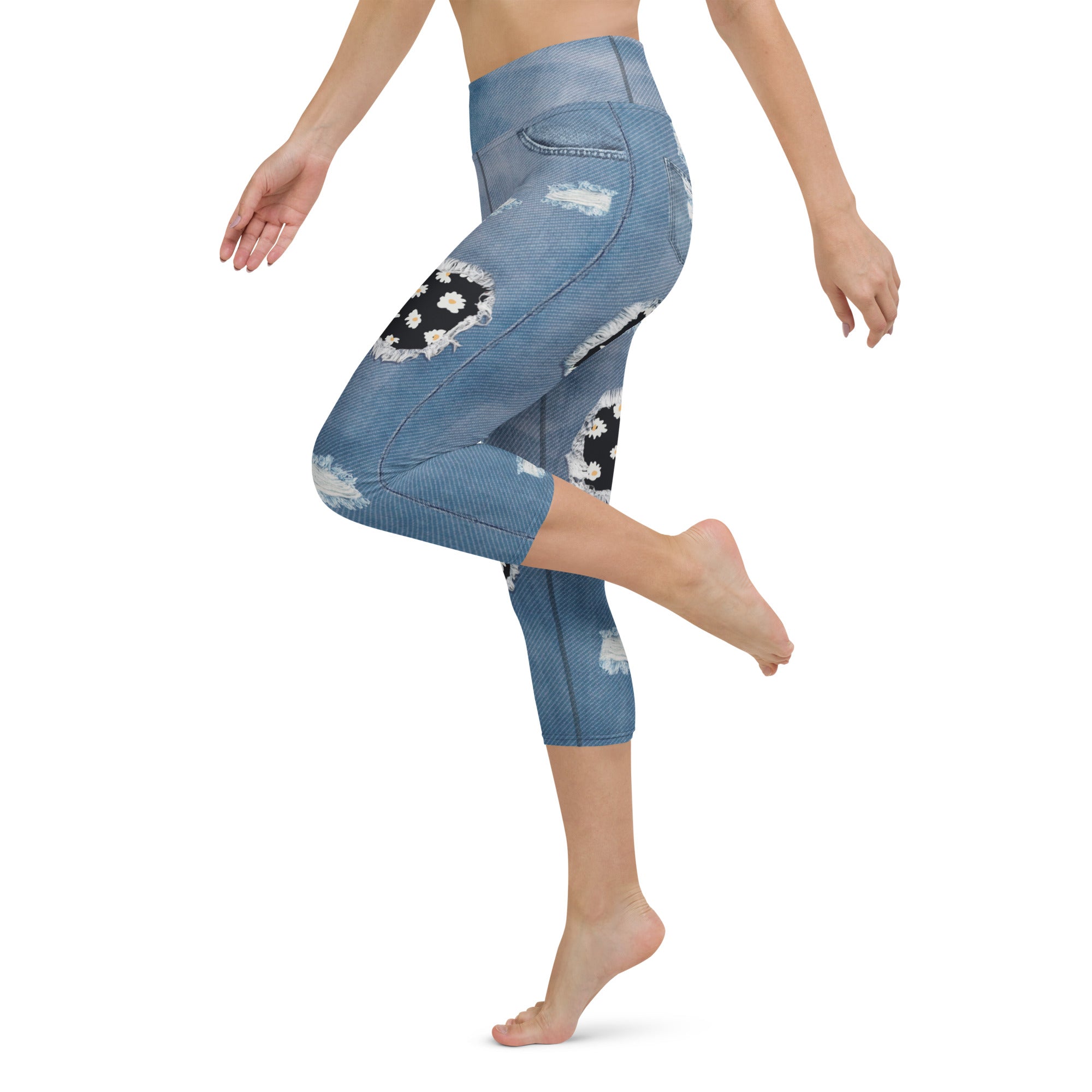 Daisy Denim Yoga Capris