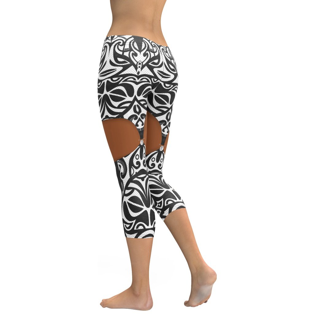 Deep Brown Cute Suspenders Capris