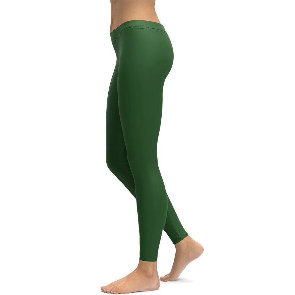 Women 's Green Leggings Poly Spandex Yoga Capri Leggings -  Canada