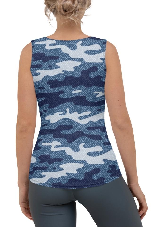 Denim Camo Print Tank Top
