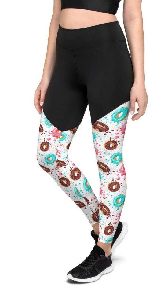 Doughnut Pattern Compression Leggings