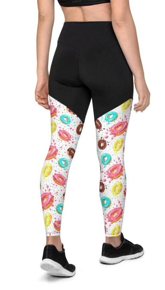 Doughnut Pattern Compression Leggings