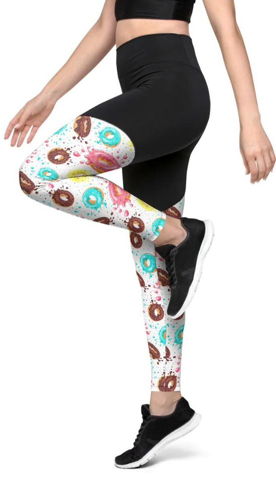 Doughnut Pattern Compression Leggings