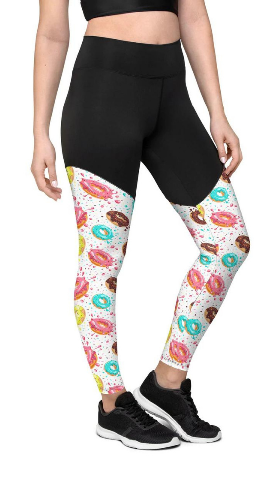 Doughnut Pattern Compression Leggings