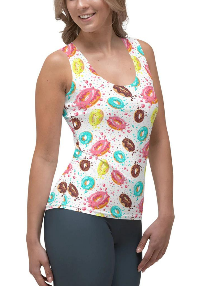 Doughnut Pattern Tank Top