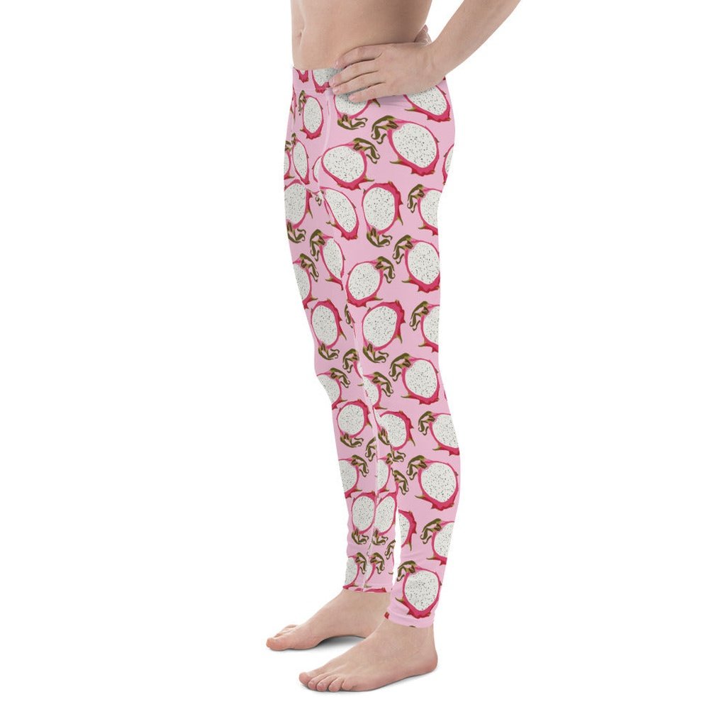 Dragon Fruit Pattern Men's Leggings