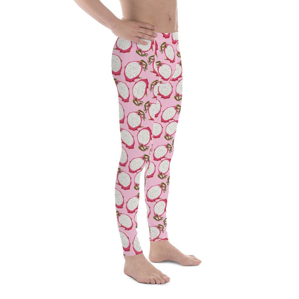 Dragon Fruit Pattern Men's Leggings