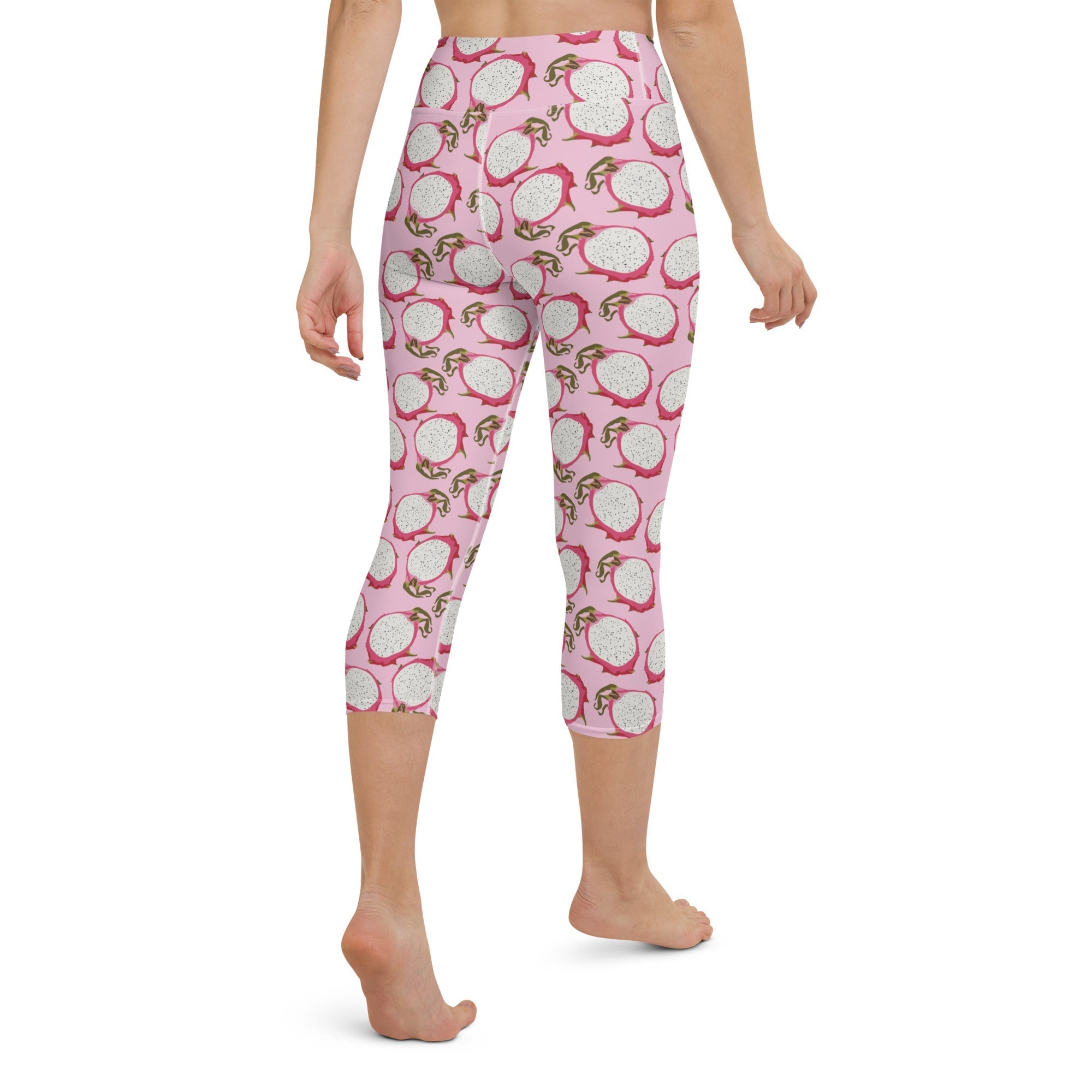 Dragon Fruit Pattern Yoga Capris