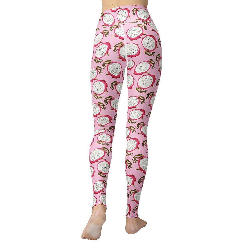 Dragon Fruit Pattern Yoga Leggings
