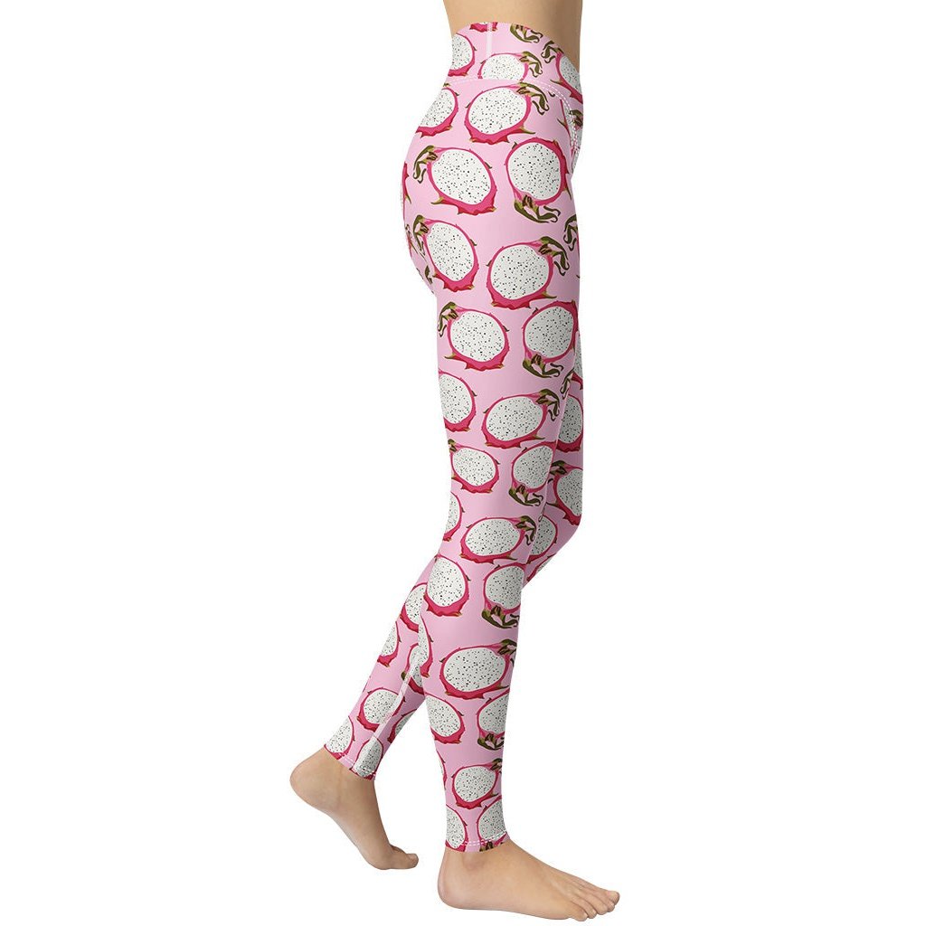 Dragon Fruit Pattern Yoga Leggings