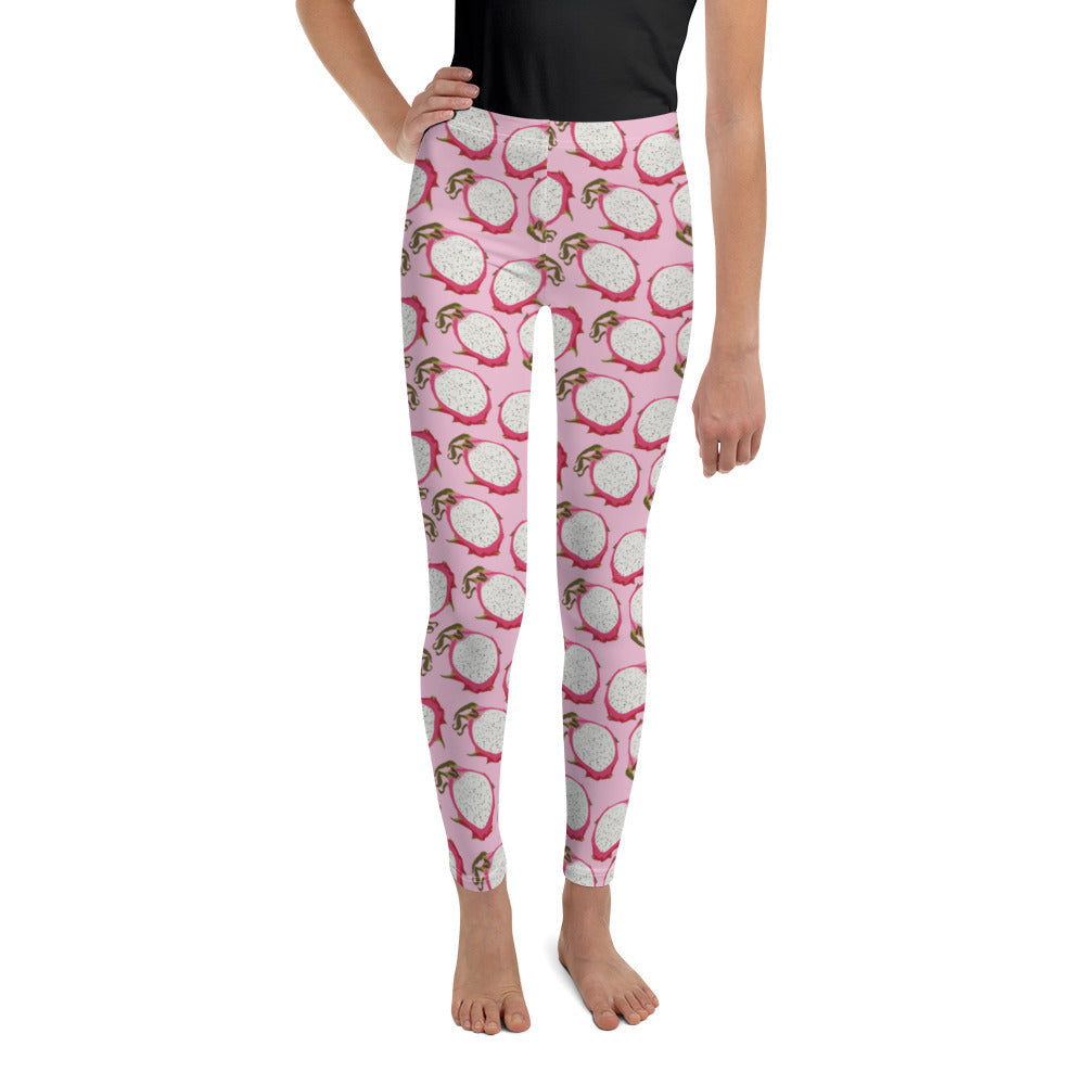 Dragon Fruit Pattern Youth Leggings