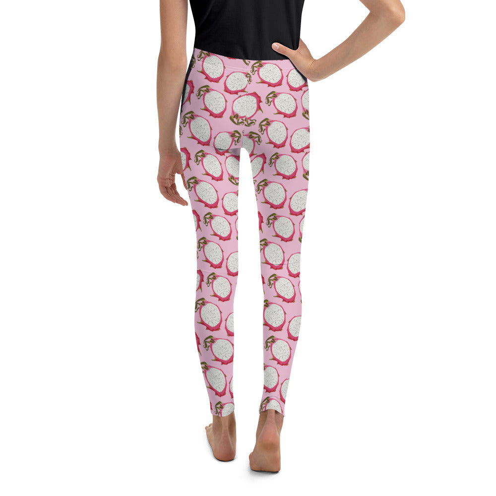 Dragon Fruit Pattern Youth Leggings