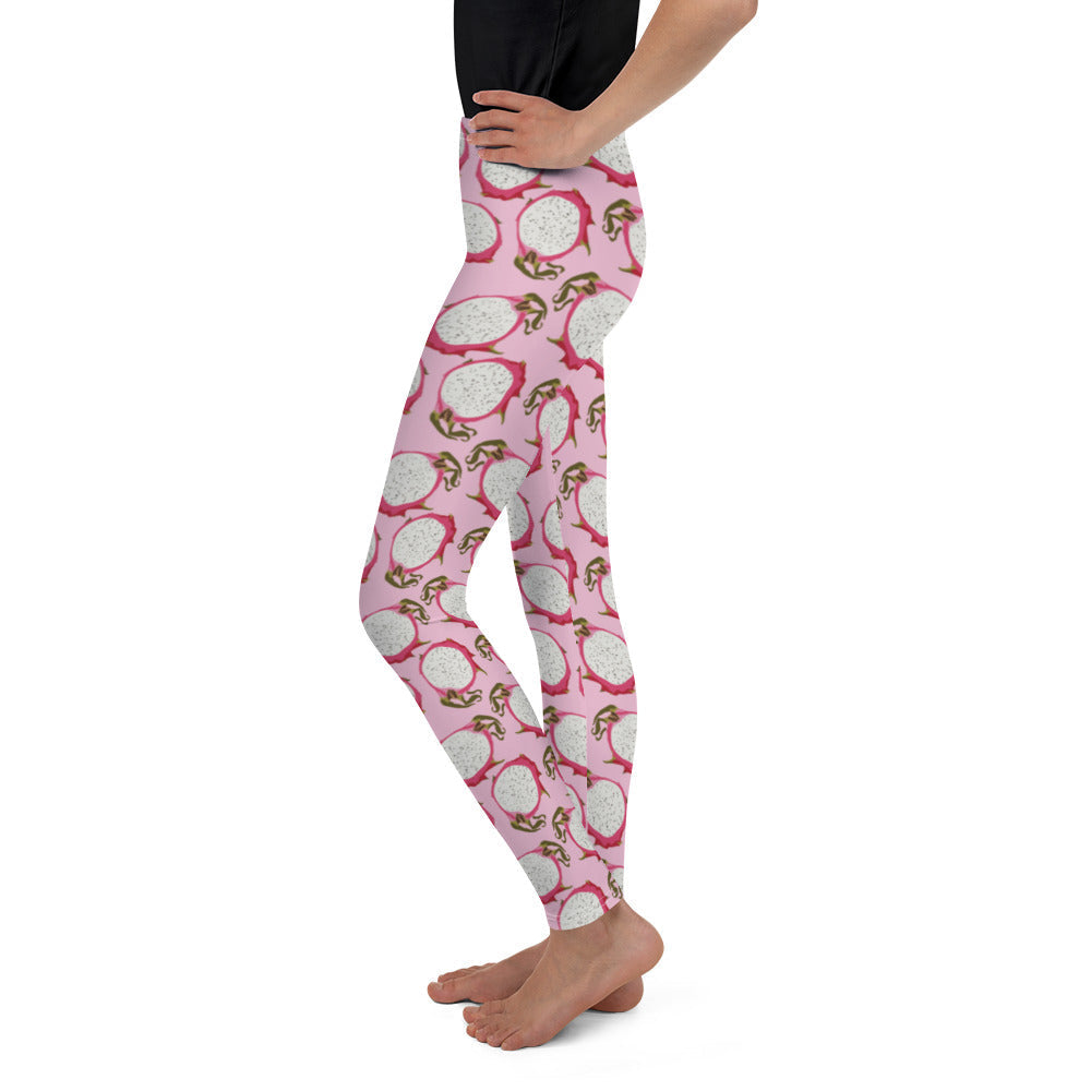 Dragon Fruit Pattern Youth Leggings