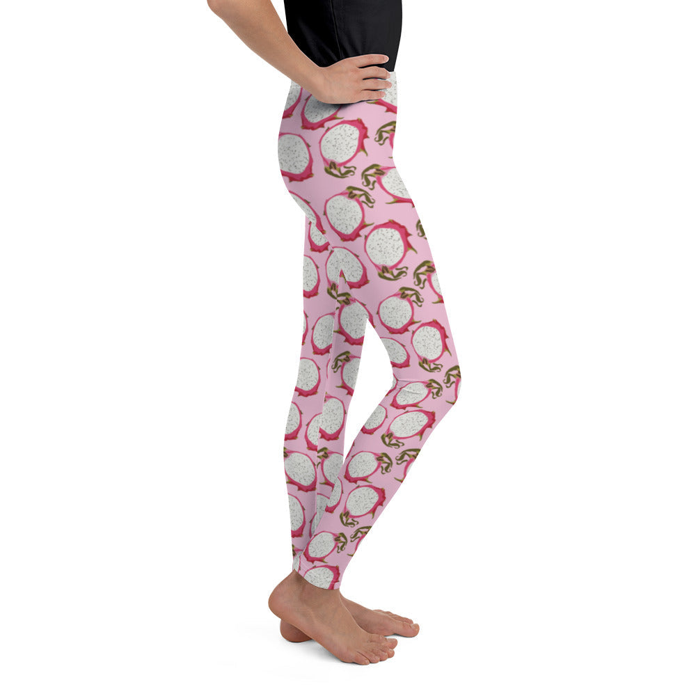 Dragon Fruit Pattern Youth Leggings