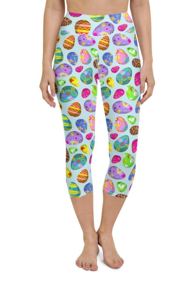 Easter Egg Pattern Yoga Capris