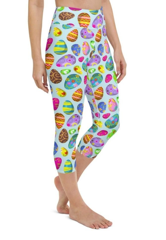 Easter Egg Pattern Yoga Capris