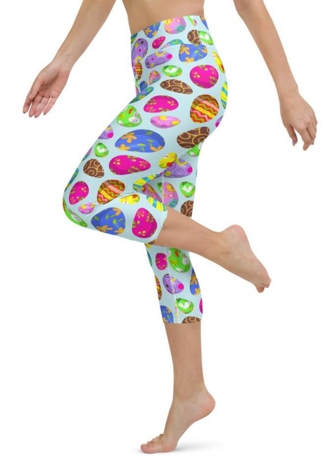 Easter Egg Pattern Yoga Capris
