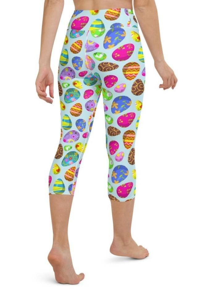Easter Egg Pattern Yoga Capris
