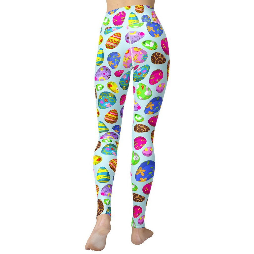 Easter Egg Pattern Yoga Leggings