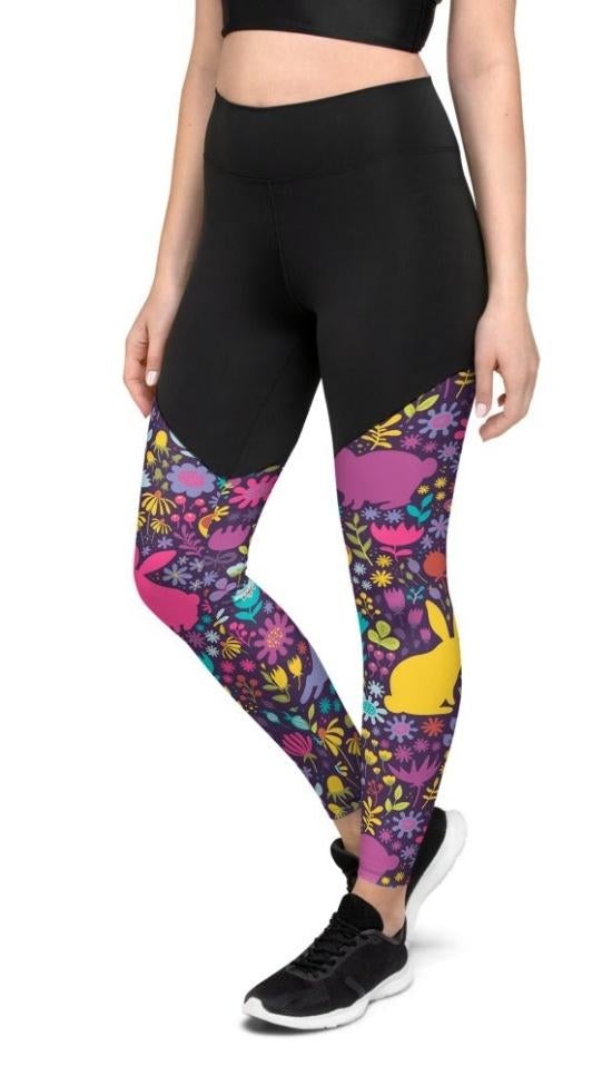 Easter Garden Compression Leggings