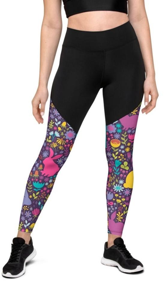 Easter Garden Compression Leggings