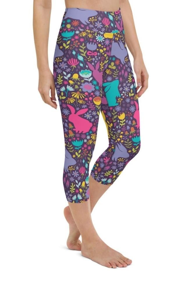 Easter Garden Yoga Capris