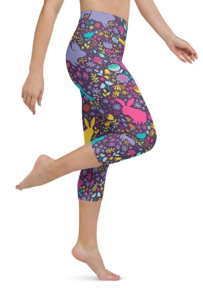 Easter Garden Yoga Capris