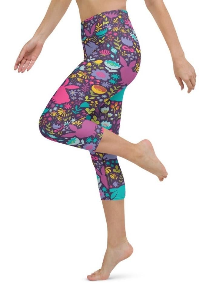 Easter Garden Yoga Capris