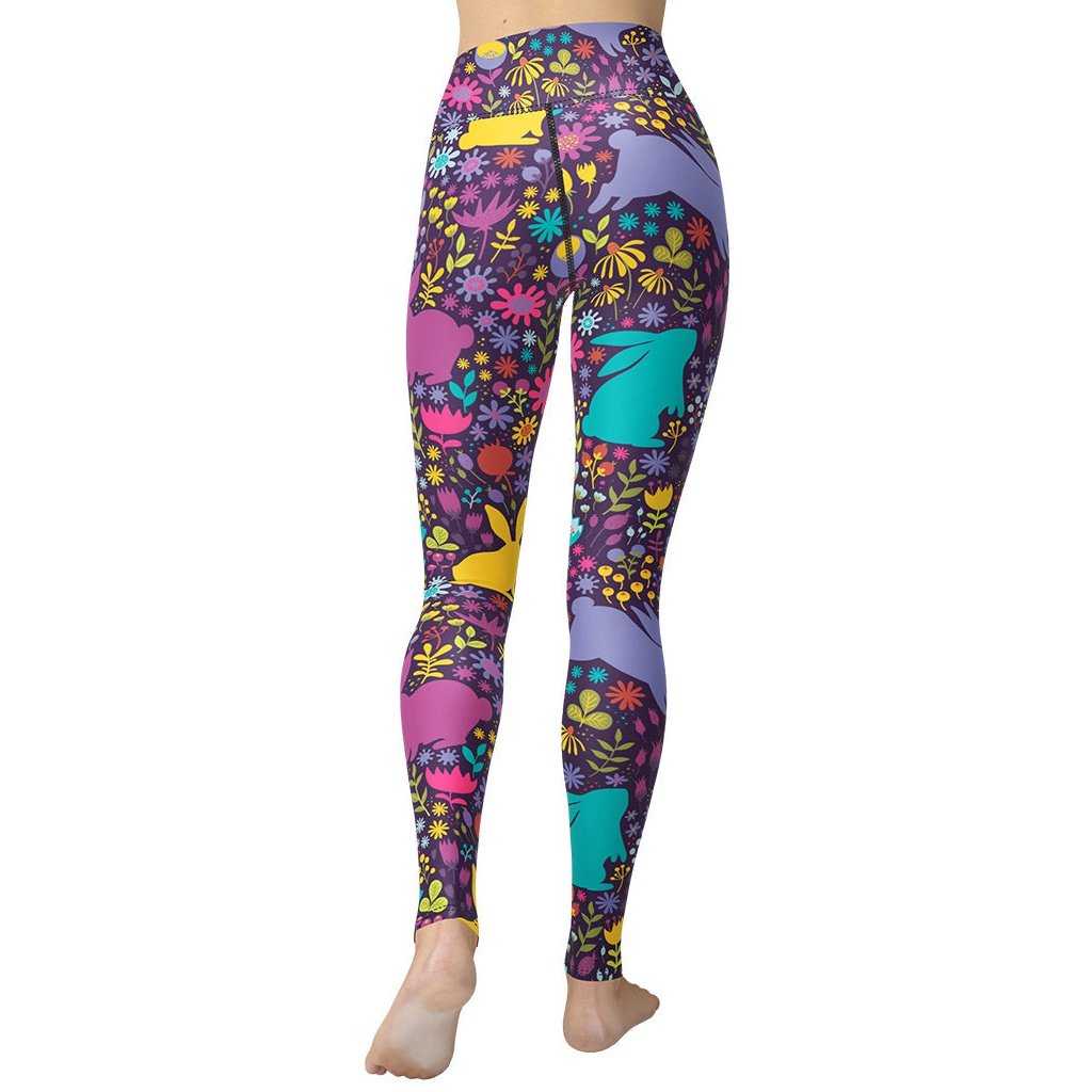 Easter Garden Yoga Leggings
