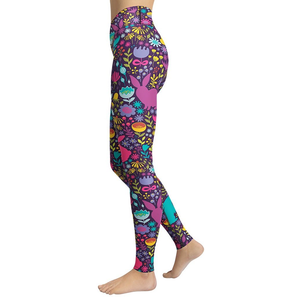 Easter Garden Yoga Leggings