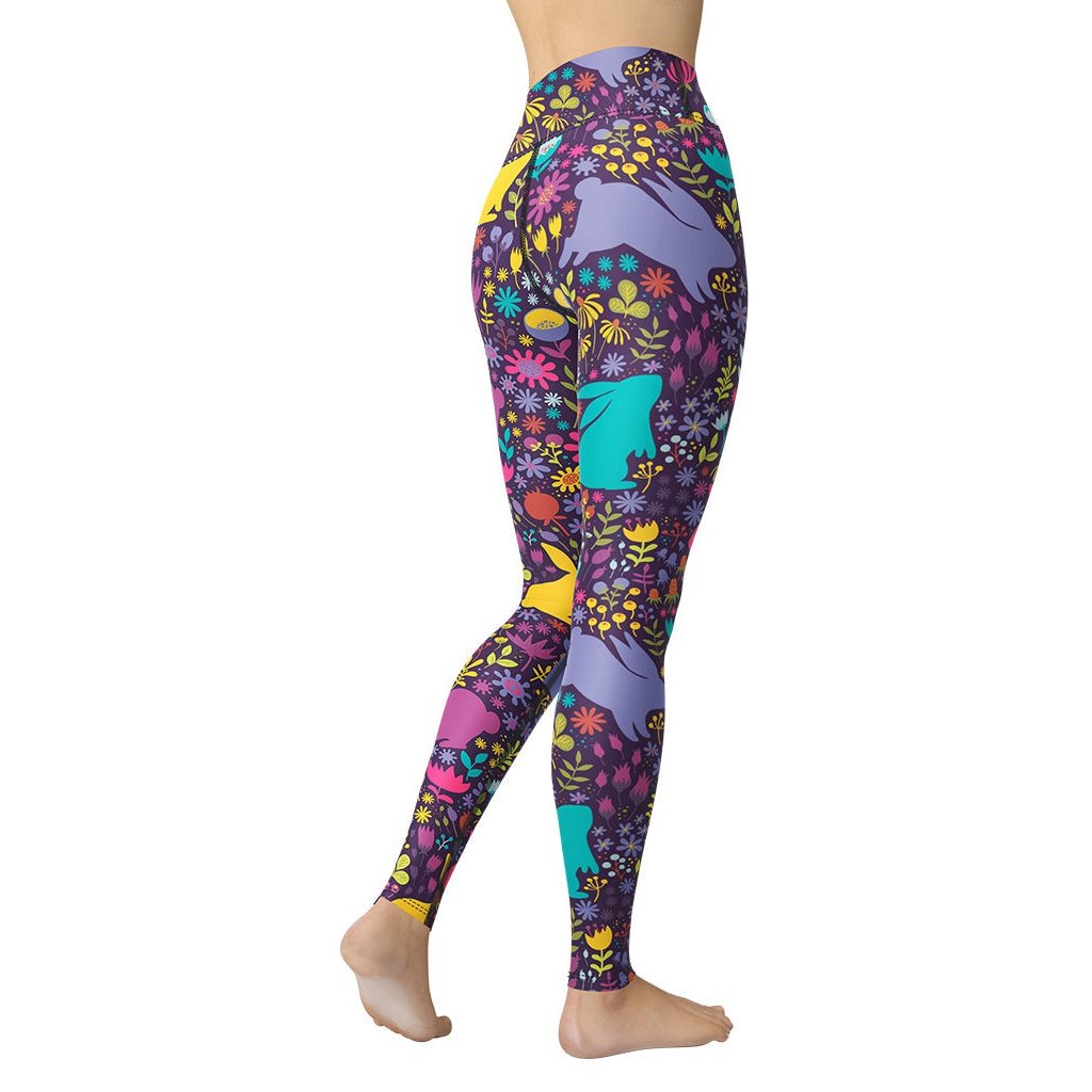 Easter Garden Yoga Leggings
