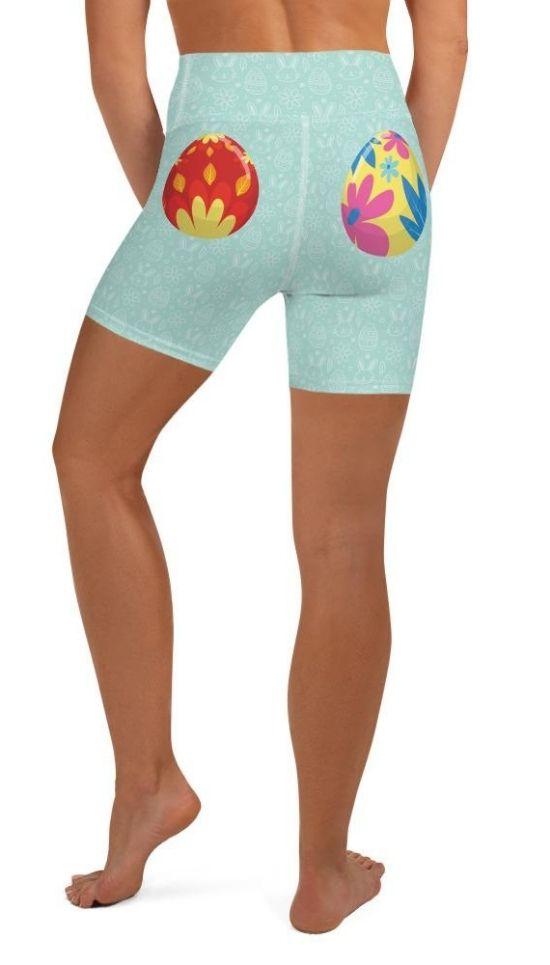 Egg But* Easter Yoga Shorts