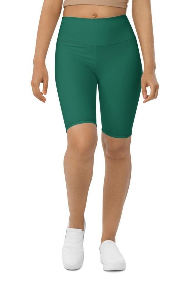 High Shine Biker Short - Emerald