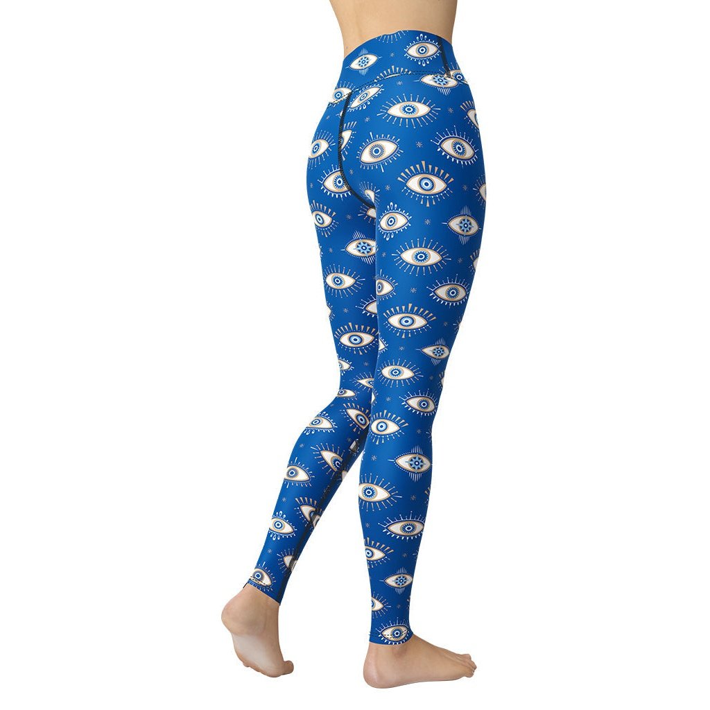 Evil Eye Pattern Yoga Leggings