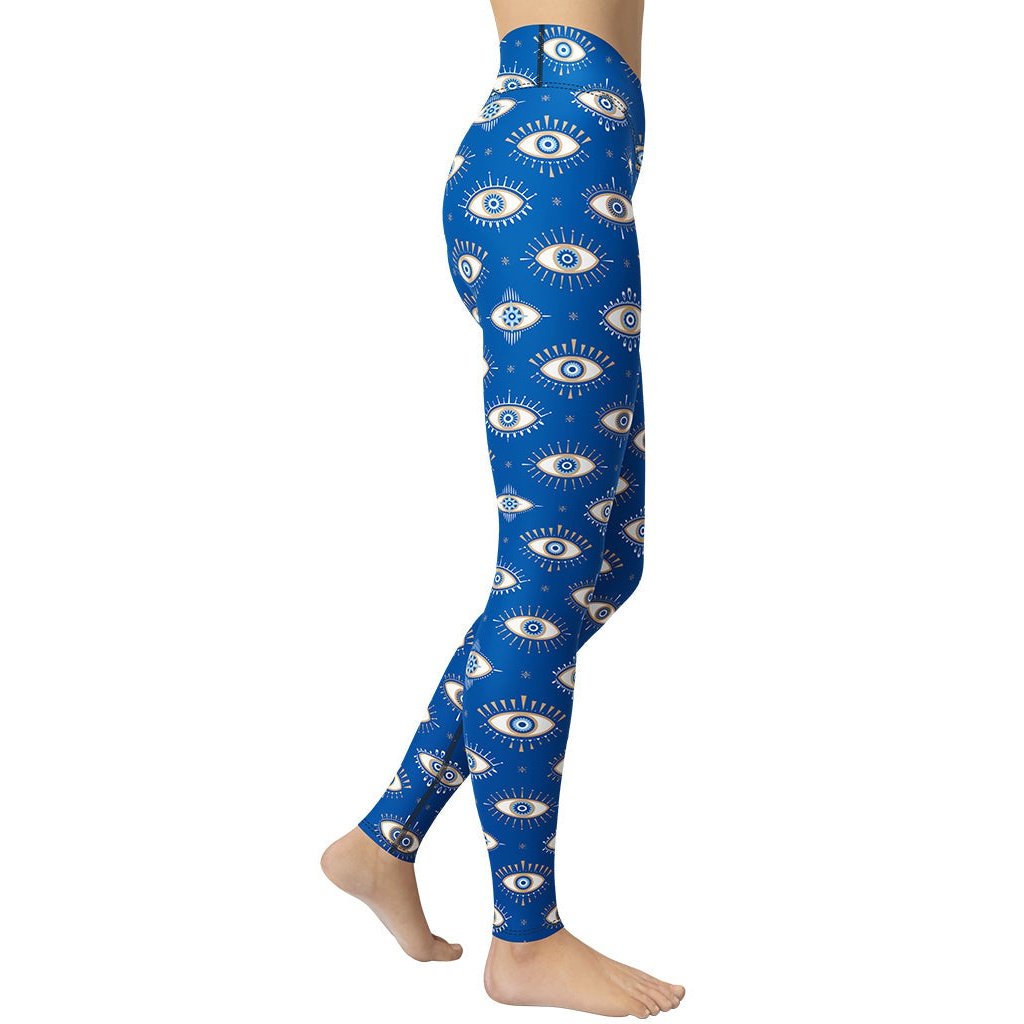 Evil Eye Pattern Yoga Leggings