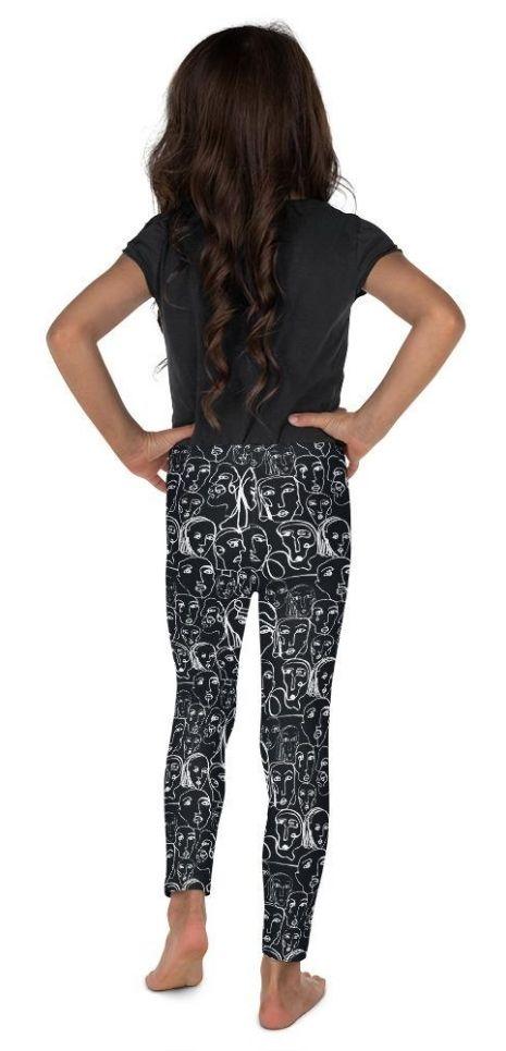 Face Drawings Kid's Leggings