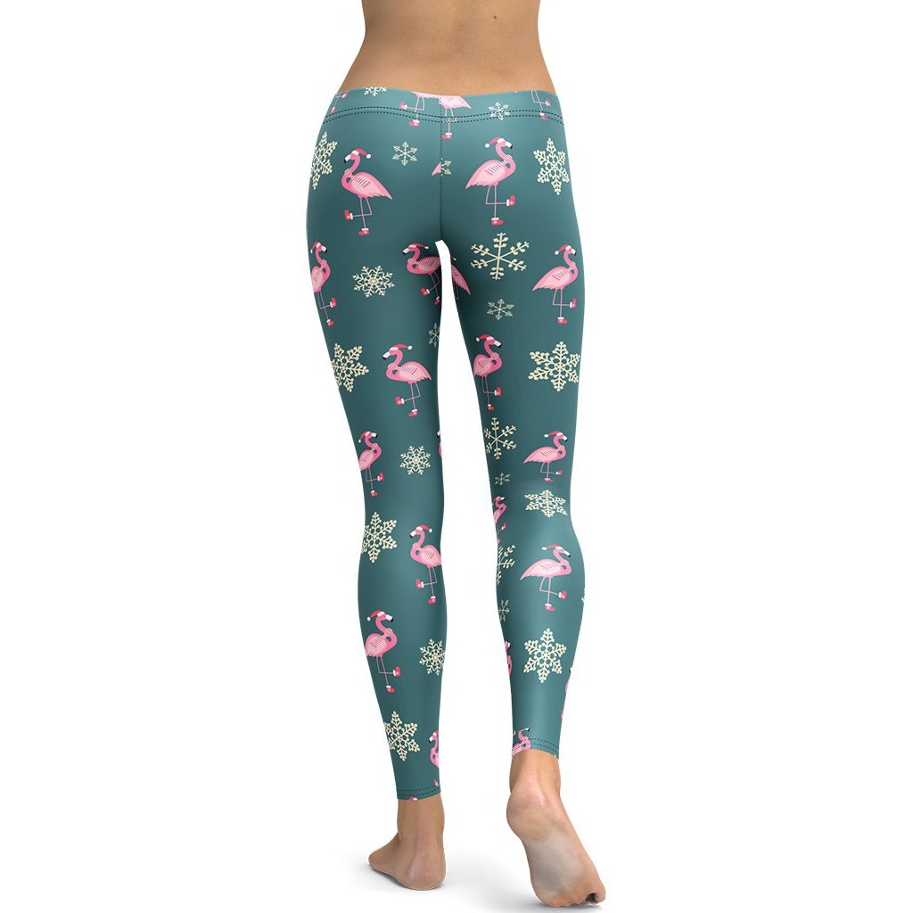 Festive Flamingos Leggings
