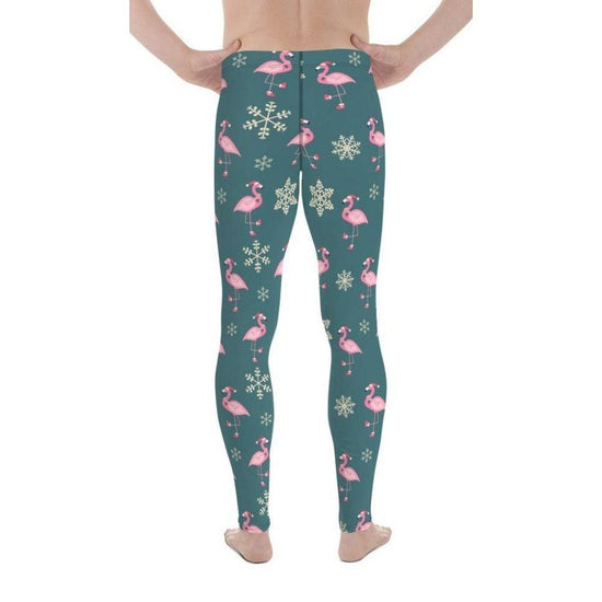 Festive Flamingos Men's Leggings