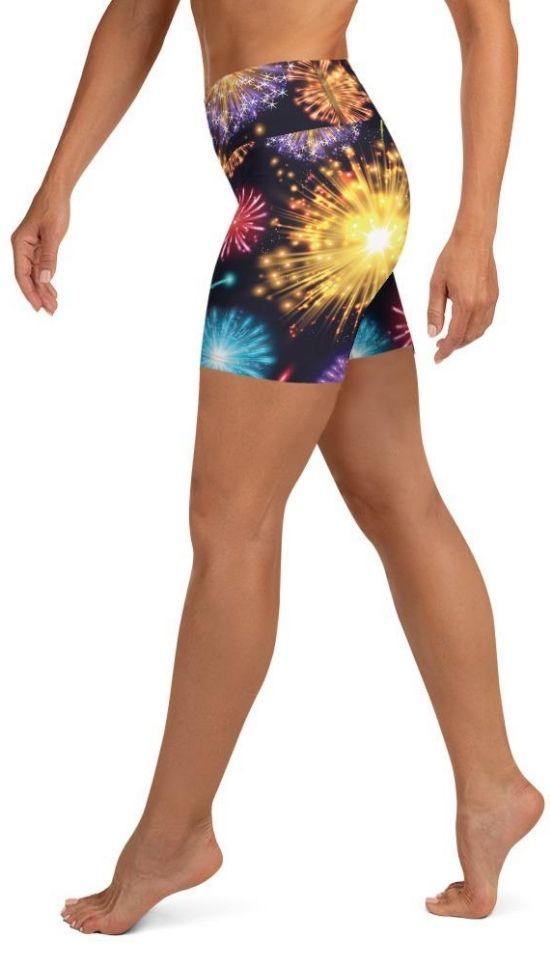 Fireworks Yoga Shorts