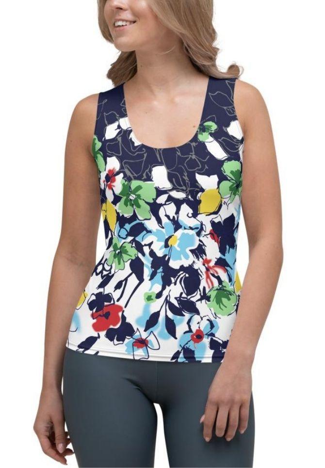 Flower Drawings Tank Top