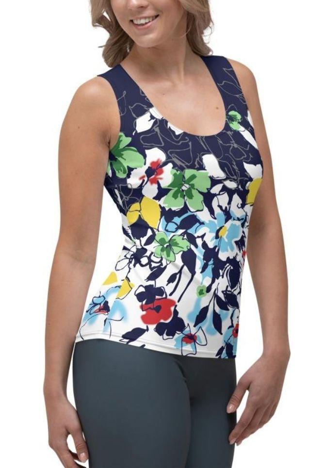 Flower Drawings Tank Top