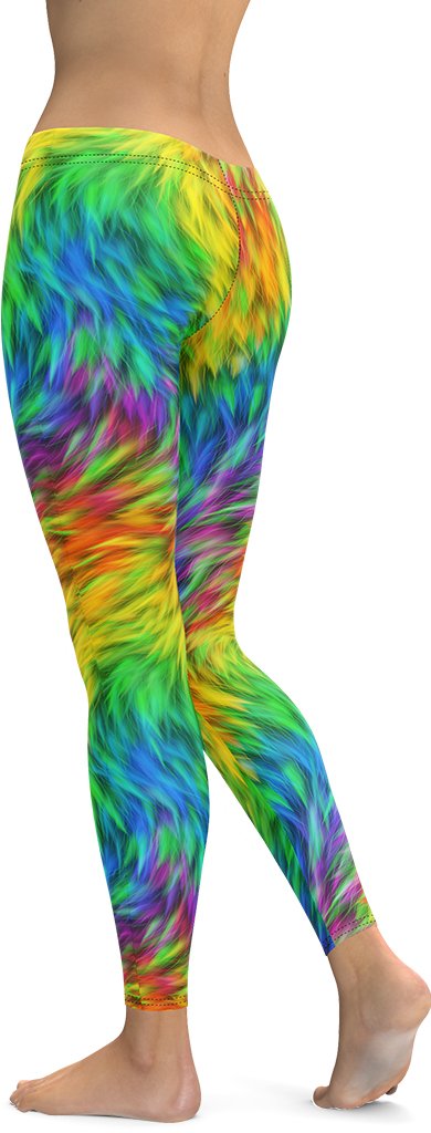 Fluffy Rainbow Leggings