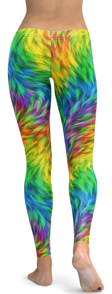 Fluffy Rainbow Leggings