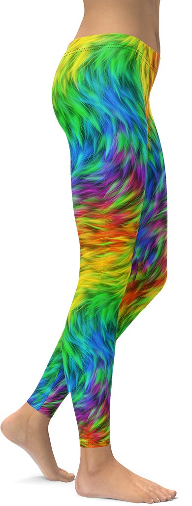Fluffy Rainbow Leggings