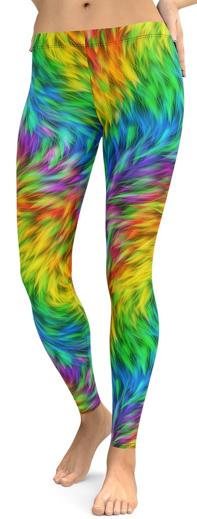 Fluffy Rainbow Leggings