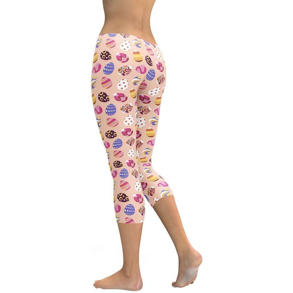 Fun Easter Eggs Pattern Capris