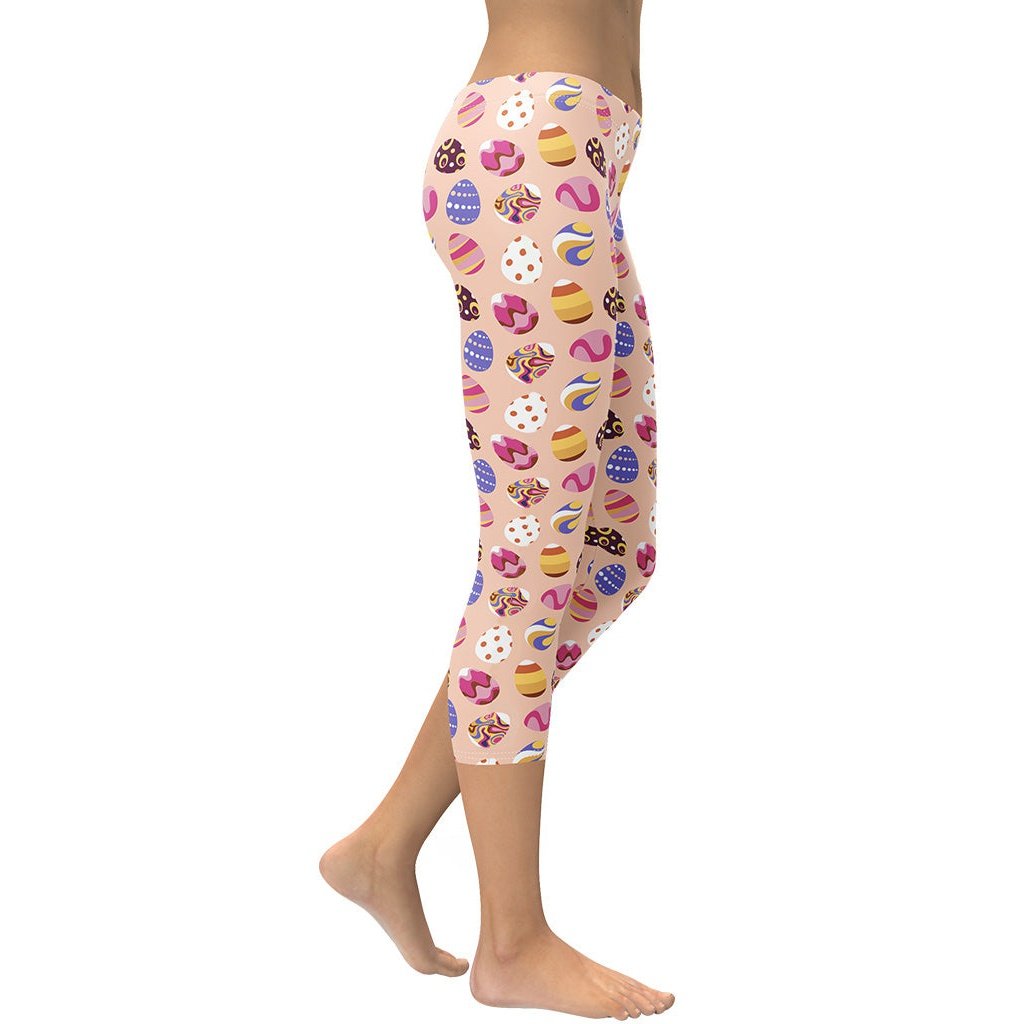 Fun Easter Eggs Pattern Capris