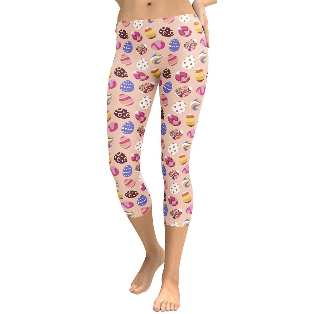 Fun Easter Eggs Pattern Capris